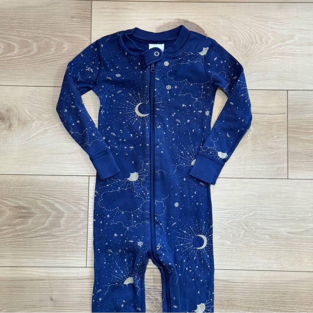 Hanna Andersson Blue Celestial Kids Footie